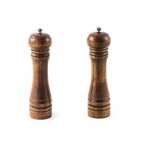 Pepper Grinder – 2 Pcs Pepper Mill, Ceramic Mill With Strong Adjustable Solid Wooden Grinder (8 Inch) By TOPODO 1 Pepper Grinder – 2 Pcs Pepper Mill, Ceramic Mill With Strong Adjustable Solid Wooden Grinder (8 Inch) By TOPODO