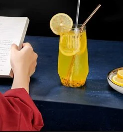 Reusable Metal Straws 50Pcs.8.5” Rose Gold Color Stainless Steel Drinking Straws In Bulk For Wholesale.215x6mm All Curved Straight Straws For 20oz Tumblers Yeti (50pcs All Straight Rose Gold-8.5") -Peugeot Shop 41iOeUpsxKL