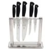 20000 Genesis 6-Piece Forged Knife Block Set, Tempered Glass Block,Black