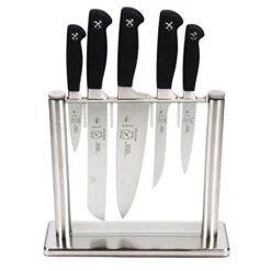 20000 Genesis 6-Piece Forged Knife Block Set, Tempered Glass Block,Black