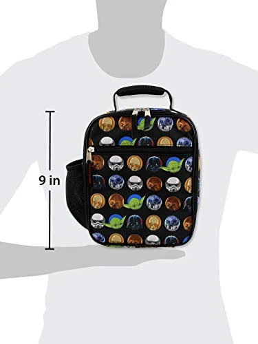 Disney Star Wars Boy's Girl's Adult's Soft Insulated School Lunch Box (One Size, Black) 2 Disney Star Wars Boy's Girl's Adult's Soft Insulated School Lunch Box (One Size, Black) - Image 2