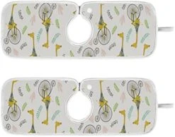 Kcldeci 2 Pack Faucet Mat Splash Guard For Kitchen Sink,Cute Giraffe With Bicycle 14x5 Inch Faucet Handle Drip Catcher Tray Absorbent Mat Fast Dry Mat For Kitchen, Bathroom -Peugeot Shop 41id1Y8DCwL. AC 1