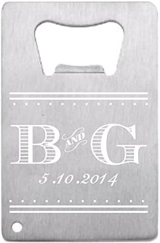 Customized Wedding Favor Credit Card Opener Personalized For Guests Stainless Filigree 12 Pieces 8 Customized Wedding Favor Credit Card Opener Personalized For Guests Stainless Filigree 12 Pieces - Image 8