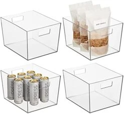 By Nate Berkus Plastic Bin With Handles | For Pantry Organization Perfect Organizer For Kitchen Storage Or Fridge From MDesign - Set Of 4, Clear 21 By Nate Berkus Plastic Bin With Handles | For Pantry Organization Perfect Organizer For Kitchen Storage Or Fridge From MDesign - Set Of 4, Clear -Peugeot Shop 41igZk4O2RL. AC