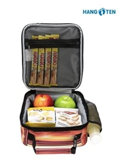 Basic Insulated Lunch Bag For School And Work, Thermal Reusable Office Lunch Box For Kids, Boys, Girls, Men, Women (Summer Sunset Stripes) -Peugeot Shop 41ijphRe78L