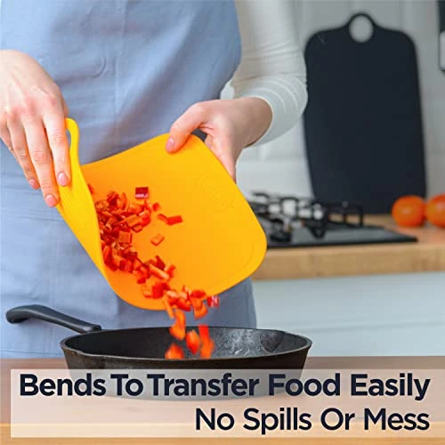 LUX Durable TPU Cutting Boards For Kitchen, Set Of 2, Double-Sided Non-Slip Chopping Board, Built-in Ruler, Flexible Large Cutting Board, Deep Juice Grooves, Dishwasher Safe 2 LUX Durable TPU Cutting Boards For Kitchen, Set Of 2, Double-Sided Non-Slip Chopping Board, Built-in Ruler, Flexible Large Cutting Board, Deep Juice Grooves, Dishwasher Safe - Image 2