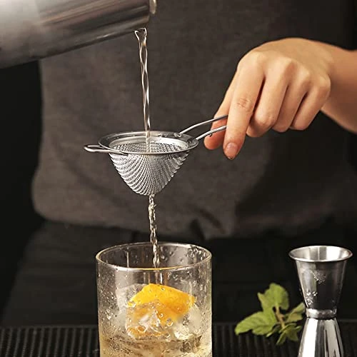 Fine Mesh Sieve Strainer Stainless Steel Cocktail Strainer Food Strainers Tea Strainer Coffee Strainer With Long Handle For Double Straining Utensil 3.3 Inch By Homestia 5 Fine Mesh Sieve Strainer Stainless Steel Cocktail Strainer Food Strainers Tea Strainer Coffee Strainer With Long Handle For Double Straining Utensil 3.3 Inch By Homestia - Image 5
