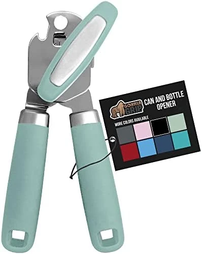 Heavy Duty Stainless Steel Smooth Edge Manual Hand Held Can Opener With Soft Touch Handle, Rust Proof Oversized Handheld Easy Turn Knob, Best Large Lid Openers For Kitchen, Black 8 Heavy Duty Stainless Steel Smooth Edge Manual Hand Held Can Opener With Soft Touch Handle, Rust Proof Oversized Handheld Easy Turn Knob, Best Large Lid Openers For Kitchen, Black - Image 8