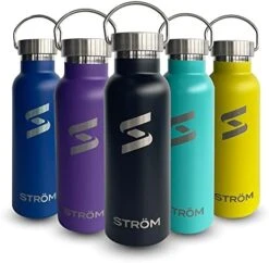 Trom 32oz Black Stainless Steel Water Bottle, Free Cleaning Brush, Plastic Free, BPA Free, Vacuum Insulated, 32 Ounce Healthy, Double Walled, Thermos, All Metal -Peugeot Shop 41j1nXfT6L. AC 2