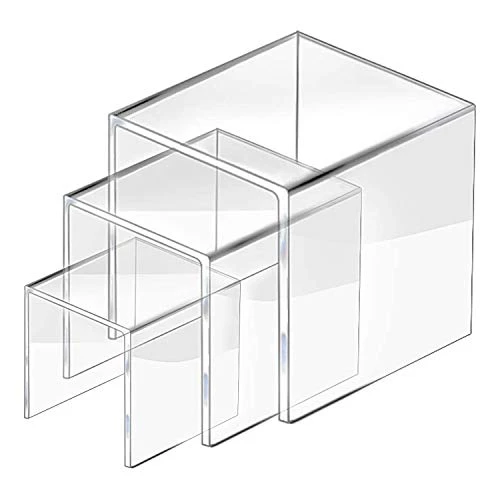 2 Set Acrylic Display Risers Display For Funko POP Figures, Jewelry Display Riser Shelf Showcase Fixtures, Clear Cake Stands For Candy Dessert Table Decorations-3"x4"x5" 1 2 Set Acrylic Display Risers Display For Funko POP Figures, Jewelry Display Riser Shelf Showcase Fixtures, Clear Cake Stands For Candy Dessert Table Decorations-3"x4"x5"