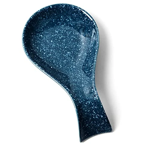 Kitchen Spoon Rest - Cooking Spoon Holder For Stove Top White Coffee Spoon Rest Ceramic Spoon Holder For Kitchen Counter, Kitchen Decor For Counter, Coffee Bar Accessories (Nave Blue) 1 Kitchen Spoon Rest - Cooking Spoon Holder For Stove Top White Coffee Spoon Rest Ceramic Spoon Holder For Kitchen Counter, Kitchen Decor For Counter, Coffee Bar Accessories (Nave Blue)