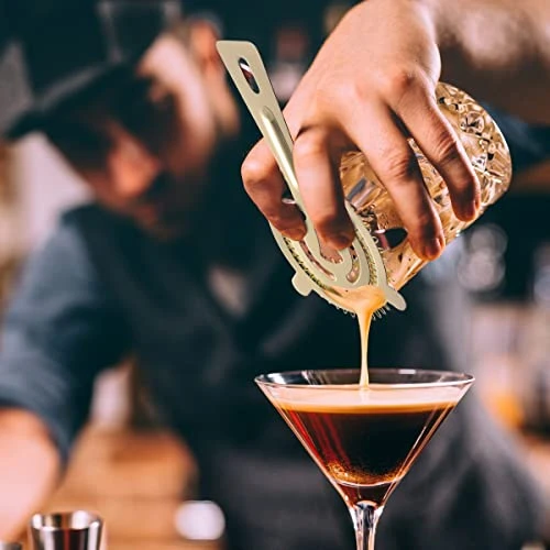 Hawthorne Strainer - Stainless Steel Cocktail Strainer With High-Density Spring, Bartenders Tool - Drink Strainers For Boston Shakers & Mixing Glasses (Gold) 5 Hawthorne Strainer - Stainless Steel Cocktail Strainer With High-Density Spring, Bartenders Tool - Drink Strainers For Boston Shakers & Mixing Glasses (Gold) - Image 5