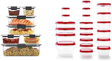 Rubbermaid Brilliance Storage Plastic Lids, Leak Proof Food Container, Clear, 24-Piece & Leak-Proof Brilliance Food Storage Set | 9.6 Cup Plastic Containers, 2-Pack, Clear 8 Rubbermaid Brilliance Storage Plastic Lids, Leak Proof Food Container, Clear, 24-Piece & Leak-Proof Brilliance Food Storage Set | 9.6 Cup Plastic Containers, 2-Pack, Clear - Image 8