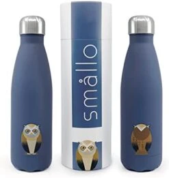 Smållo | Water Bottle With Cute Fox Design | Stainless Steel | Double Wall Insulated | Grey | 17oz -Peugeot Shop 41jRpl1uHmL. AC