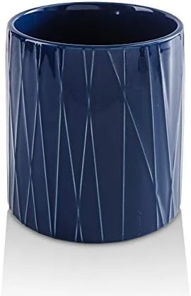 KOOV Kitchen Utensil Holder, Large Ceramic Utensil Crock, Deep And Stable, Utensils Caddy Irregular Striped Series (Aegean) 4 KOOV Kitchen Utensil Holder, Large Ceramic Utensil Crock, Deep And Stable, Utensils Caddy Irregular Striped Series (Aegean) - Image 4