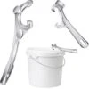 2 Pieces Aluminum Bucket Opener 5 Gallon Silver Pail Opener 8'' Or 14'' Metal Can Opener Bucket Lid Wrench Lid Remover Tool For Industrial Home Use