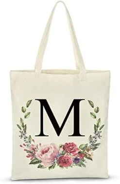 Personalized Floral Initial Tote Bag For Women Canvas Tote Bags Reusable Grocery Bags Shopping Bags 26 Personalized Floral Initial Tote Bag For Women Canvas Tote Bags Reusable Grocery Bags Shopping Bags -Peugeot Shop 41jdupBaWML. AC