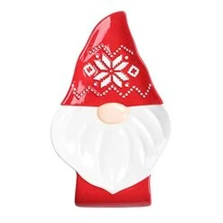 Red Gnome Spoon Rest, House Warming Gift, Dishwasher Safe