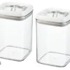 (2 Pack) Felli Flip Tite Acrylic Food Storage Rectangular Canister, 115 Oz.,Clear