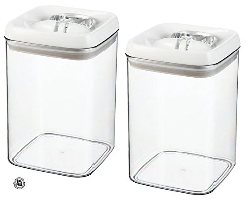 (2 Pack) Felli Flip Tite Acrylic Food Storage Rectangular Canister, 115 Oz.,Clear 1 (2 Pack) Felli Flip Tite Acrylic Food Storage Rectangular Canister, 115 Oz.,Clear
