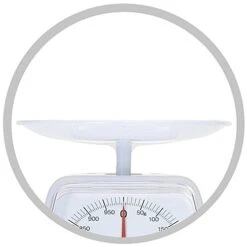 KA-001 CW Cooking Scale, Kitchen Scale, Cooking, Analog, 2.2 Lbs (1 Kg), 0.2 Oz (5 G), White -Peugeot Shop 41jzLRKflqL