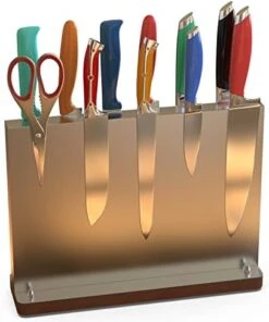 Magnetic Knife Block Holder Stainless Steel Knife Block Without Knives Powerful Double Side Kitchen Knife Holder -Peugeot Shop 41k0nTCqi9L. AC