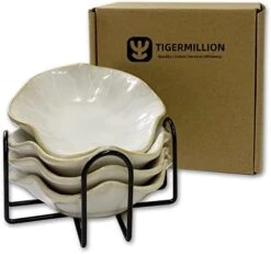 Ceramic Spoon Rest, TIGERMILLION Cooking Spoon Holder For Kitchen Counter/Stove Top/Dining Table House Warming Gift Dishwasher Safe (4pcs-Sunflower-White) -Peugeot Shop 41k17T9diwL. AC