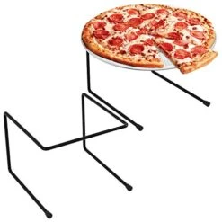 Set Of 4 Black Metal Pizza Pan Riser Stands, Tabletop Food Platter Tray Display Racks 9 Set Of 4 Black Metal Pizza Pan Riser Stands, Tabletop Food Platter Tray Display Racks -Peugeot Shop 41k9gHQY12L