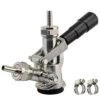 Jansamn Keg Coupler, Sankey D Tap With Stainless Steel Probe, Keg Coupler D System With Black Handle & Hose Clamp, D Style