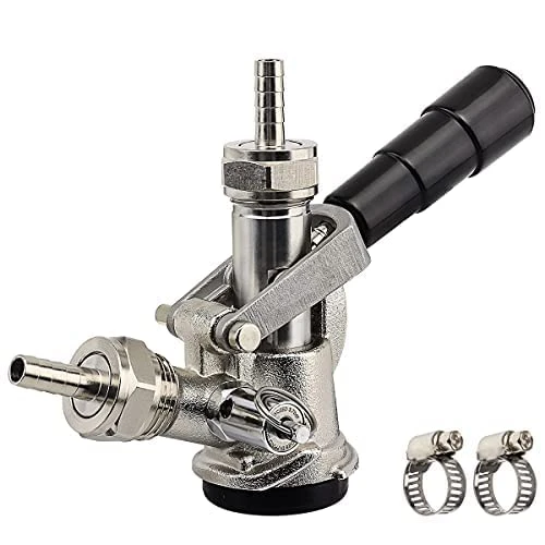 Jansamn Keg Coupler, Sankey D Tap With Stainless Steel Probe, Keg Coupler D System With Black Handle & Hose Clamp, D Style 1 Jansamn Keg Coupler, Sankey D Tap With Stainless Steel Probe, Keg Coupler D System With Black Handle & Hose Clamp, D Style