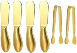 Spreader Knife Set,6-Piece Cheese And Butter Spreader Knives,Mini Serving Tongs,Stainless Steel Multipurpose Butter Knives (Silver) 20 Spreader Knife Set,6-Piece Cheese And Butter Spreader Knives,Mini Serving Tongs,Stainless Steel Multipurpose Butter Knives (Silver) -Peugeot Shop 41kKQ tnQYL. AC