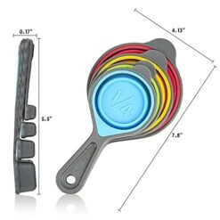 Measuring Cups And Spoons, Collapsible Measuring Cups And Spoons Set, Plastic Measuring Cup Set, Kitchen Dry Silicone Measuring Cups Cute, Camping Measuring Cups Collapsible Measure Cups -Peugeot Shop 41kSif7Tm4L