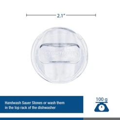 Sauer Stone Glass Weights – Pickling And Fermenting Weights - Set Of 8 - Regular Mouth Mason Jar Fermentation -Peugeot Shop 41kWVB0DsmL