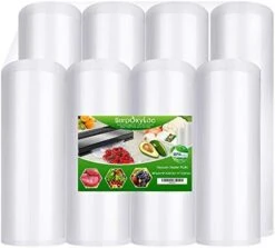 6 Pack 8"x20'(3Rolls) And11"x20'(3Rolls) Food Vacuum Sealer Bags Rolls With BPA Free,Heavy Duty,Great For Sous Vide And Vac Seal Storage -Peugeot Shop 41kp8SwrOEL. AC