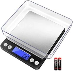 Digital Kitchen Scale 3000g/ 0.1g, Pocket Food Scale 6 Measure Modes, Gram Scale With 2 Trays, LCD, Tare, Digital Scale Grams And Ounces For Food, Cooking, Nutrition, Reptiles(Battery Included) -Peugeot Shop 41kzgJRxcDL. AC