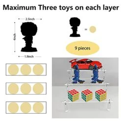 Crylic Riser Display Stand Shelf Clear 3 Tier Display Shelves Compatible With F-Pops Figures Cupcake Stand Food Dessert Holder Collections Cosmetic Perfume Organizer Product Tabletop Use (9"X 8"X 6") -Peugeot Shop 41kzjqOaEUL