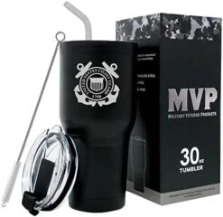 30 Oz USMC Black Double Wall Vacuum Insulated Stainless Steel Tumbler Travel Mug - USMC Vet Owned Business -Peugeot Shop 41l pf8DZPL. AC