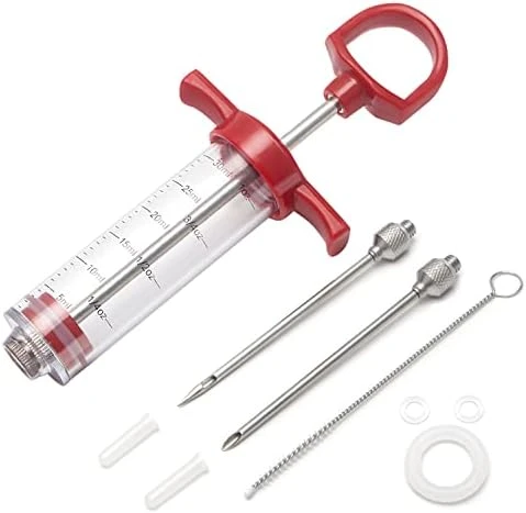 Ofargo Meat Injector Syringe, Meat Injectors For Smoking And BBQ With 2 Marinade Injector Needles; Injector Marinades For Meats, Turkey, Beef; 1-oz; User Manual Included 6 Ofargo Meat Injector Syringe, Meat Injectors For Smoking And BBQ With 2 Marinade Injector Needles; Injector Marinades For Meats, Turkey, Beef; 1-oz; User Manual Included - Image 6