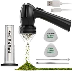 V2-55 Electric Herb Grinder, USB Rechargeable Automatic Grinder Fast Mill With Aluminum Alloy Head, Includes Herb And Spices Holding System (Black) 15 V2-55 Electric Herb Grinder, USB Rechargeable Automatic Grinder Fast Mill With Aluminum Alloy Head, Includes Herb And Spices Holding System (Black) -Peugeot Shop 41l2gAvwjbL. AC