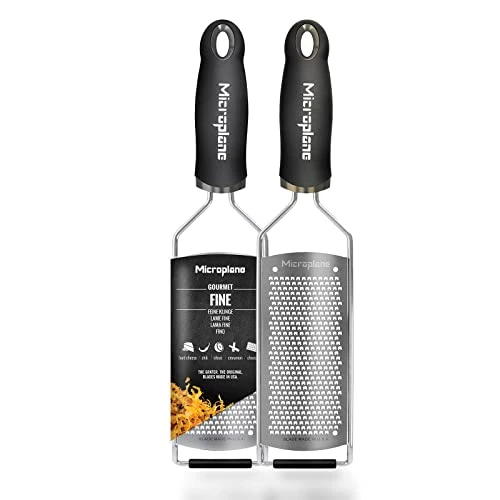 Microplane Gourmet Series Hard Cheese Grater (Fine, Black) 1 Microplane Gourmet Series Hard Cheese Grater (Fine, Black)