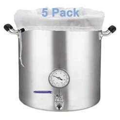 NYTiger 5 PACK Extra Large (26" X 22") Brew Bags Reusable Nylon Fine Mesh For Fruit Cider Apple Grape Wine Press Drawstring Straining Brew In A Bag