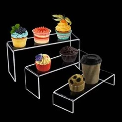 Acrylic Display Risers 2 Sets - 9'' Risers For Display Clear Acrylic Risers For Display Thicken Acrylic Shelf Riser For Figure Collection Jewelry Cup Perfume Cake Buffet 6pcs 3 Assorted Sizes -Peugeot Shop 41lOKd41G1L
