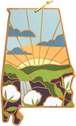 Arizona State Shaped Cutting Board And Charcuterie Serving Platter With Artwork By Summer Stokes, Includes Hang Tie For Wall Display -Peugeot Shop 41lQVqb9DZL. AC