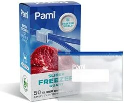 Freezer Slider Quart Bags [50 Pieces]- Leakproof Food Storage Freshness-Lock Bags With Expandable Bottom- Food-Safe Slider Zipper Bags With Freezer Shield Technology- Thick & Reusable Sandwich Bags -Peugeot Shop 41lV6h4fXFL. AC