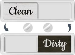 Dishwasher Magnet Clean Dirty Sign, Farmhouse Rustic Wood Design Black And White Non-Scratch/Easy To Read & Slide/Strong Magnet Clean Dirty Magnet For Dishwasher (A-Silver) -Peugeot Shop 41lVNWgSlnL. AC