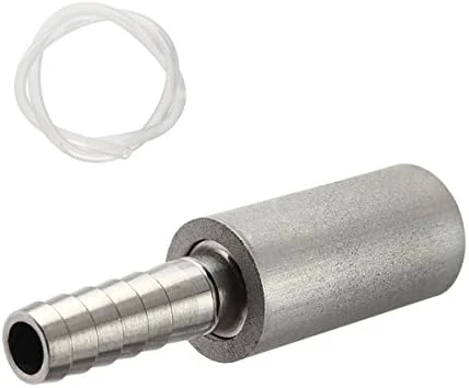 FERRODAY 0.5 Micron Diffusion Stone Stainless Steel Aeration Stone Carbonating Stone With 1/4" Barb For Homebrew Wine Beer Soda Air Stone 0.5 Micron + 20 Inch Silicone Hose 5 FERRODAY 0.5 Micron Diffusion Stone Stainless Steel Aeration Stone Carbonating Stone With 1/4" Barb For Homebrew Wine Beer Soda Air Stone 0.5 Micron + 20 Inch Silicone Hose - Image 5