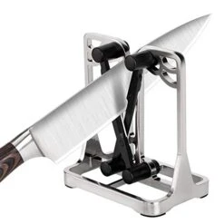 Knife Sharpener - Upgrade Made Of Full Metal Bracket - Sharpens, Hones, Polishes Beveled Blades, Standard Blades, Chef's Knives - Safe, Easy To Use Kitchen Tools By Ehoyal