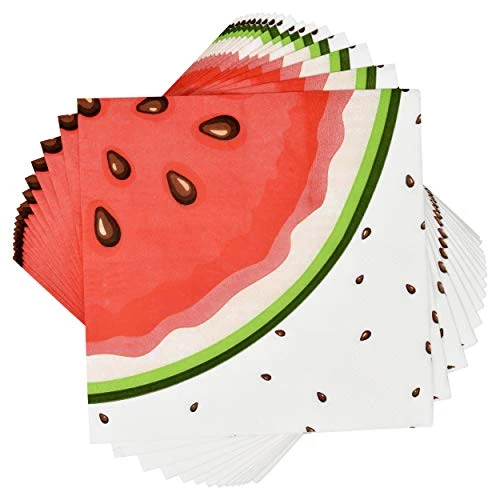 Watermelon Party Supplies Tableware Set 24 9" Plates 24 7" Plate 24 9 Oz. Cups 50 Lunch Napkins Pink Green Melon Fruit Slice Disposable Paper Goods For Summer Picnic Baby Shower & Birthday Party Decor 4 Watermelon Party Supplies Tableware Set 24 9" Plates 24 7" Plate 24 9 Oz. Cups 50 Lunch Napkins Pink Green Melon Fruit Slice Disposable Paper Goods For Summer Picnic Baby Shower & Birthday Party Decor - Image 4