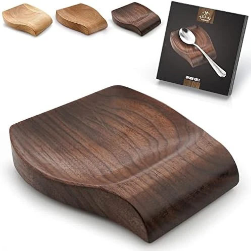 Acacia Wood Spoon Rest For Kitchen - Smooth Wooden Spoon Holder For Stovetop With Non Slip Silicone Feet - Perfect Holder For Spatulas, Spoons, Tongs & More 9 Acacia Wood Spoon Rest For Kitchen - Smooth Wooden Spoon Holder For Stovetop With Non Slip Silicone Feet - Perfect Holder For Spatulas, Spoons, Tongs & More - Image 9