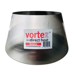 Vortex Small (in) Direct Cooking Charcoal Grill BBQ Accessory Cone 18.5 22.5 For Weber Smokey Mountain WSM Small - Stainless - Original - USA Made -Genuine SM Size
